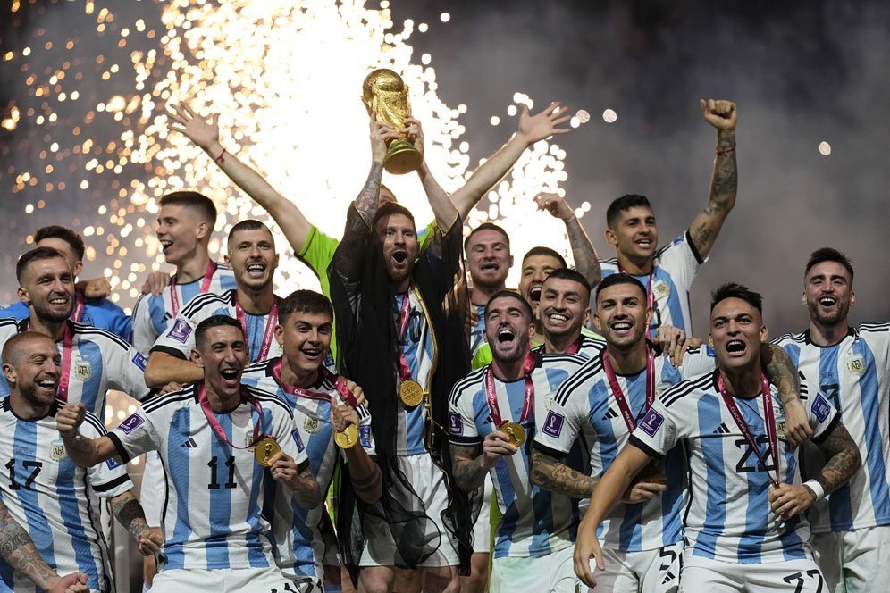 Foto: Selebrasi Timnas Argentina Juarai Piala Dunia 2022, Lionel Messi Man of The Match! Foto: Selebrasi Timnas Argentina Juarai Piala Dunia 2022, Lionel Messi Man of The Match!