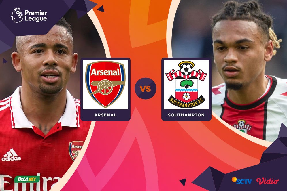 Live Streaming Premier League di Vidio: Arsenal vs Southampton Hari Ini, 22 April 2023 Live Streaming Premier League di Vidio: Arsenal vs Southampton Hari Ini, 22 April 2023