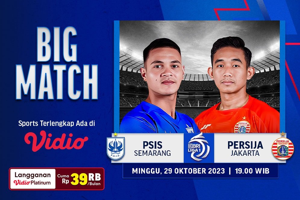 Siaran Langsung PSIS Semarang Vs Persija Jakarta di Vidio, 29 Oktober 2023 Siaran Langsung PSIS Semarang Vs Persija Jakarta di Vidio, 29 Oktober 2023