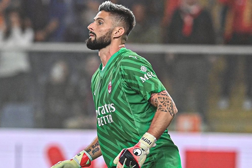Tampil Apik Sebagai Kiper Dadakan, Giroud Sekarang Punya Double Job di AC Milan, Rossoneri Cuan