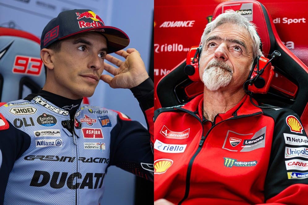 Marc Marquez Ngaku Bela Ducati Usai Gigi Dall'Igna Janji Takkan Pindah Pabrikan Marc Marquez Ngaku Bela Ducati Usai Gigi Dall'Igna Janji Takkan Pindah Pabrikan