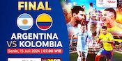Link Live Streaming Copa America: Argentina vs Kolombia di Vidio Pekan Ini