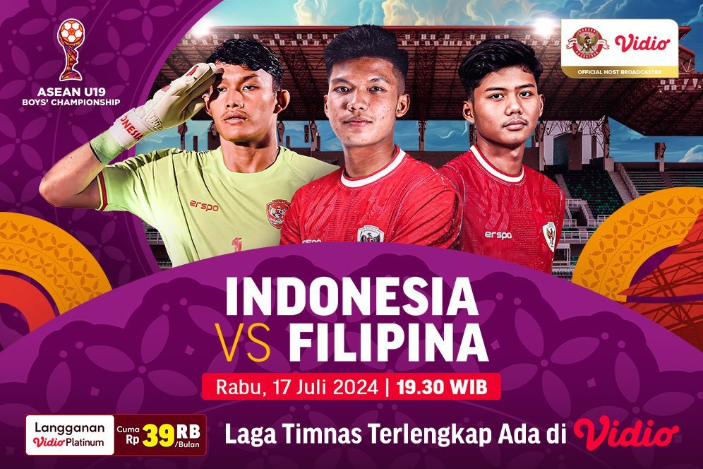 Link Live Streaming AFF U-19: Indonesia Vs Filipina di Vidio, 17 Juli 2024 Link Live Streaming AFF U-19: Indonesia Vs Filipina di Vidio, 17 Juli 2024
