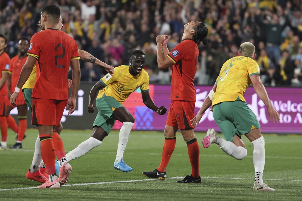 Hasil Kualifikasi Piala Dunia 2026 Zona Asia: Australia Comeback Lawan China