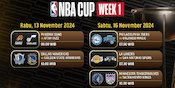 Jadwal Live Streaming Pertandingan Pekan 1 NBA Cup 2024/2025 di Vidio, 13-16 November 2024