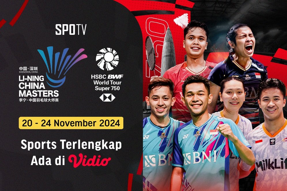 Jadwal Siaran Langsung BWF Li-ning China Masters 2024 Pekan Ini di Vidio Jadwal Siaran Langsung BWF Li-ning China Masters 2024 Pekan Ini di Vidio