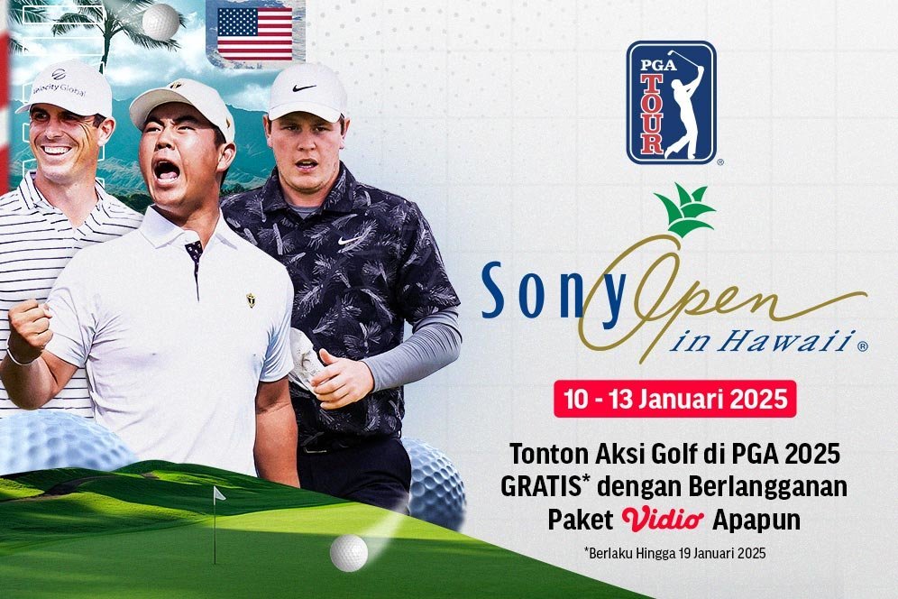 Jadwal Siaran Langsung PGA Tour - Sony Open in Hawaii 2025 di Vidio Jadwal Siaran Langsung PGA Tour - Sony Open in Hawaii 2025 di Vidio