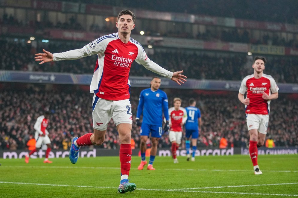 Rapor Pemain Arsenal Saat Kalahkan Dinamo Zagreb: Lini Belakang Nganggur, Rice dan Havertz Bersinar!