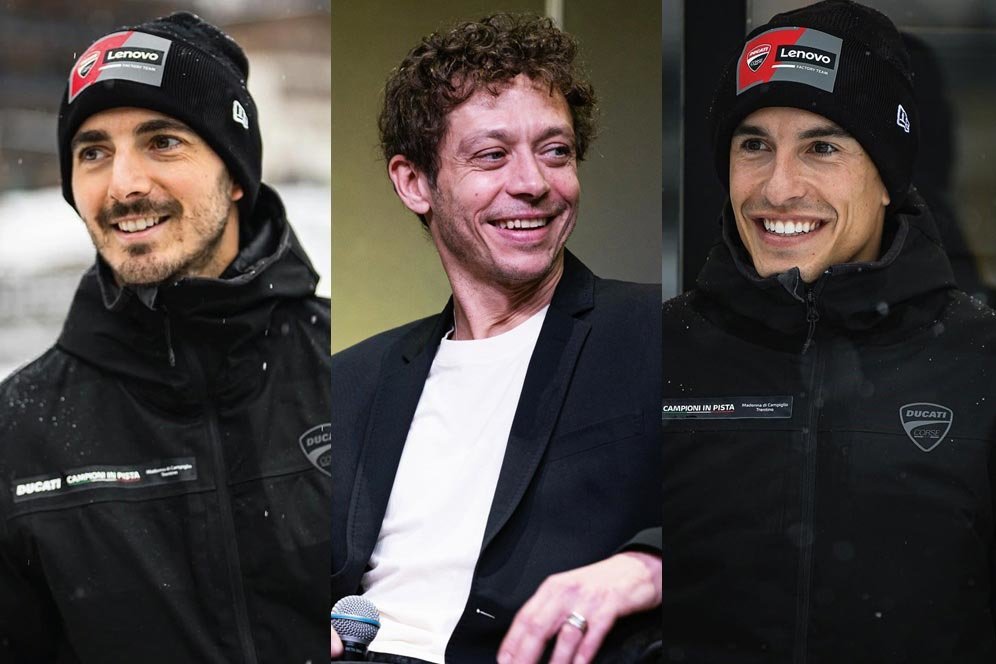 Ducati Tegaskan Valentino Rossi Takkan Acak-Acak Harmoni Pecco Bagnaia dan Marc Marquez