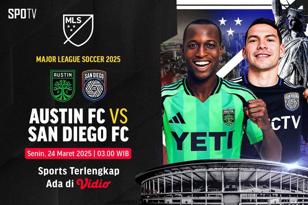 Siaran Langsung MLS: Austin FC vs San Diego FC di Vidio Siaran Langsung MLS: Austin FC vs San Diego FC di Vidio
