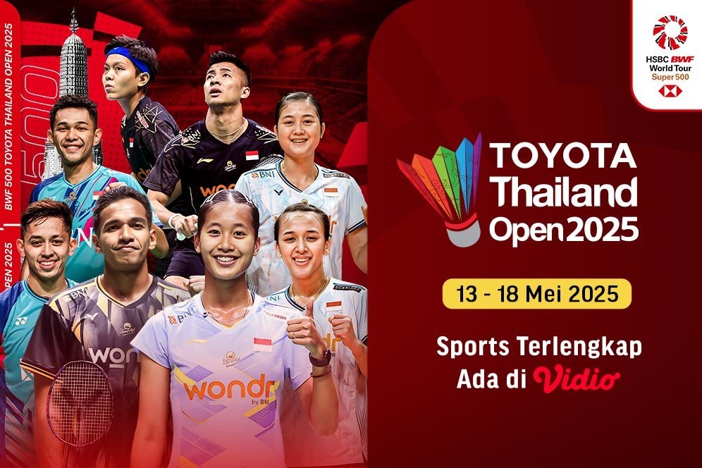 Saksikan Siaran Langsung BWF Tour Toyota Thailand Open 2025 di Vidio Saksikan Siaran Langsung BWF Tour Toyota Thailand Open 2025 di Vidio