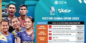 Streaming Victor China Open 2025 Babak Perempat Final di Vidio 