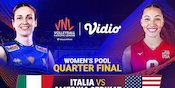 Link Live Streaming Italia vs Amerika Serikat di Babak Perempat Final VNL Women's 2025 di Vidio