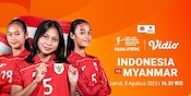 Nonton Siaran Langsung Kualifikasi Piala Asia Wanita U-20 2026 - Indonesia vs Myanmar di Vidio