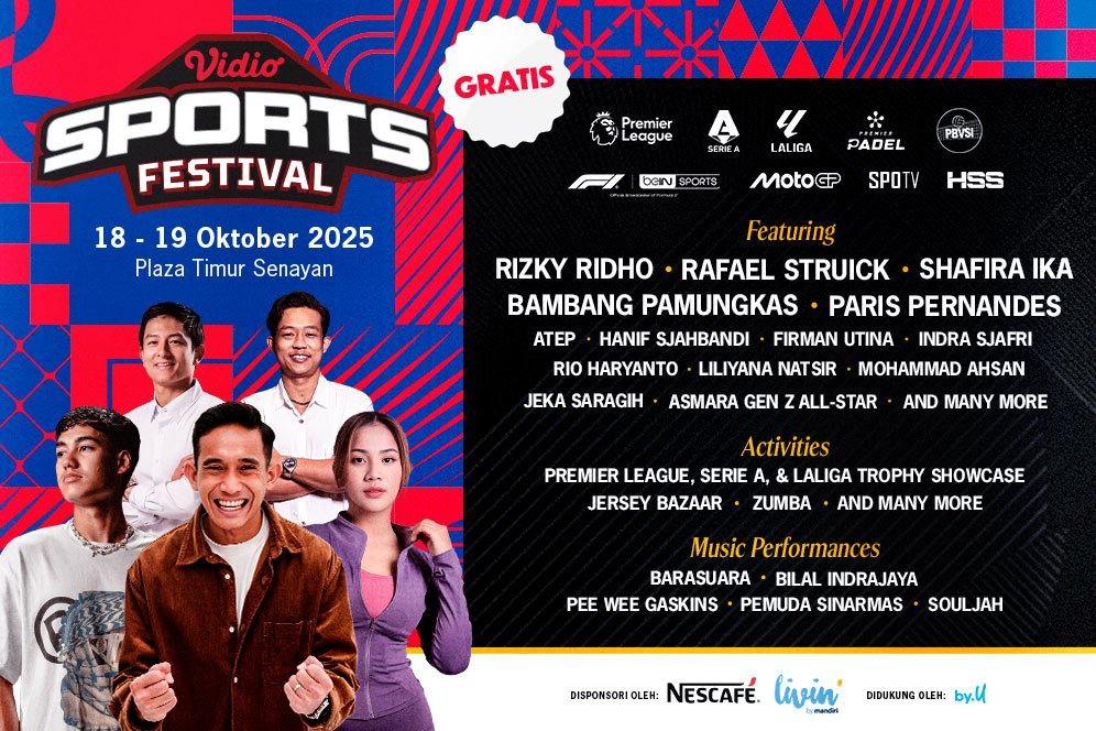 Siap-Siap, Vidio Sports Festival 2025 Hadir di GBK, Festival Sportainment Paling Seru Tahun Ini!