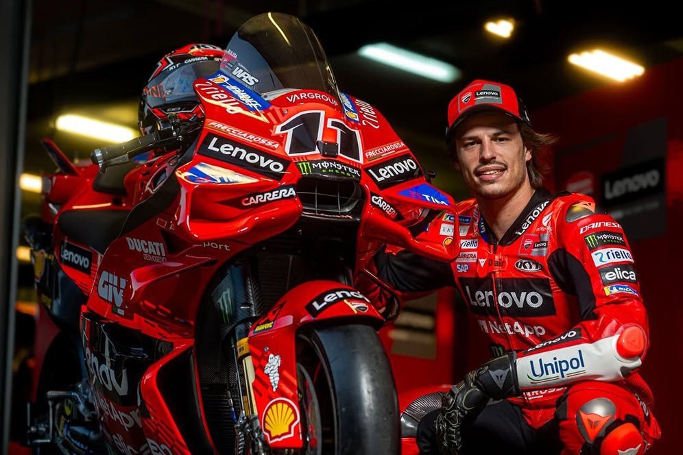 Potret Perdana Nicolo Bulega Jadi Pengganti Marc Marquez di Ducati Lenovo Team, Impiannya Jadi Nyata