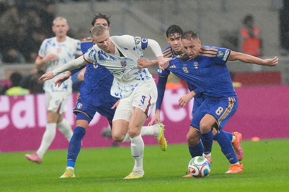 Hasil Italia vs Norwegia: Haaland Menggila, Azzurri Tumbang 1-4 di San Siro