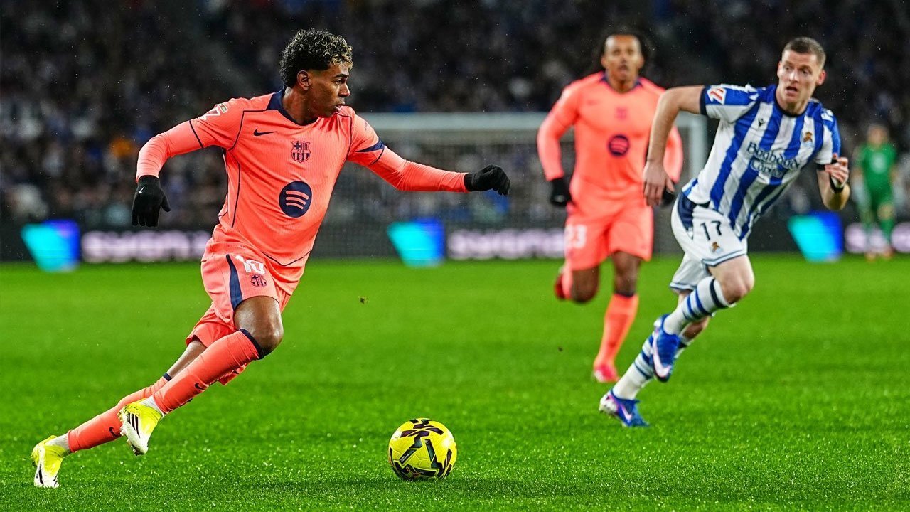 Aksi Magis Lamine Yamal di Anoeta Tak Selamatkan Barcelona dari Kekalahan Aksi Magis Lamine Yamal di Anoeta Tak Selamatkan Barcelona dari Kekalahan