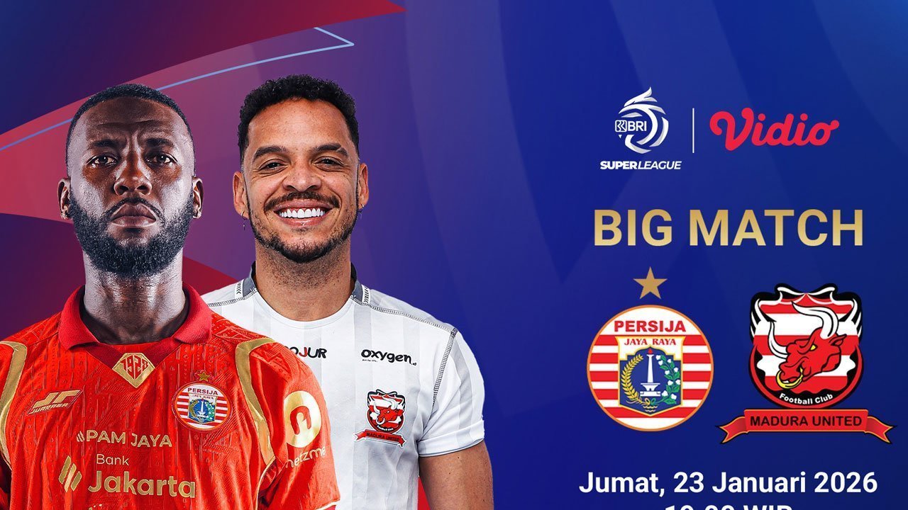 Link Live Streaming BRI Super League 2025/26: Persija Jakarta vs Madura United di Vidio