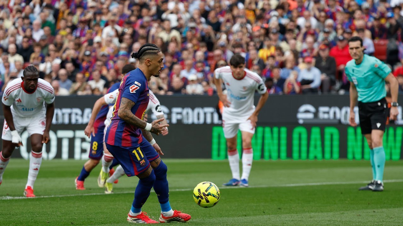 Man of the Match Barcelona vs Sevilla: Raphinha