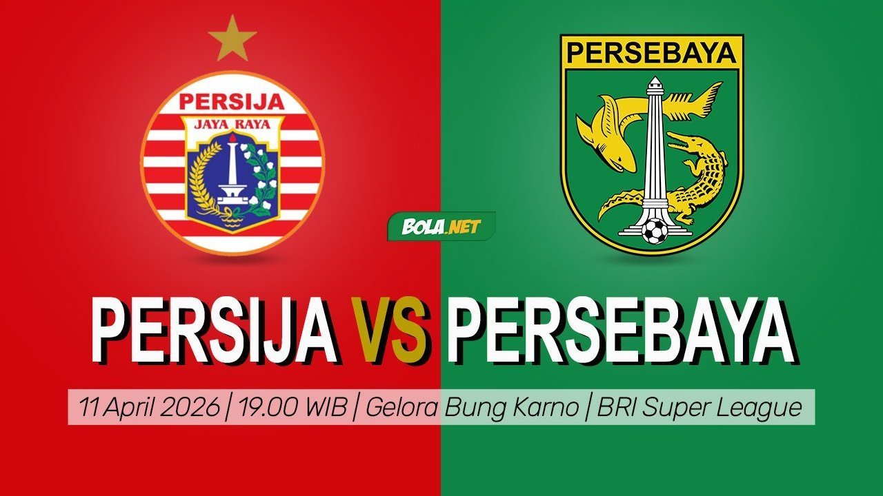 Jadwal Siaran Langsung Persija vs Persebaya di Indosiar dan Vidio, 11 April 2026
