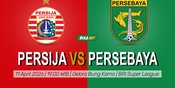 Jadwal Siaran Langsung Persija vs Persebaya di Indosiar dan Vidio, 11 April 2026