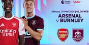 Link Live Streaming Liga Inggris: Arsenal vs Burnley di Vidio Link Live Streaming Liga Inggris: Arsenal vs Burnley di Vidio