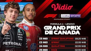 Jadwal dan Link Live Streaming F1 Lenovo Grand Prix du Canada 2026 di Vidio