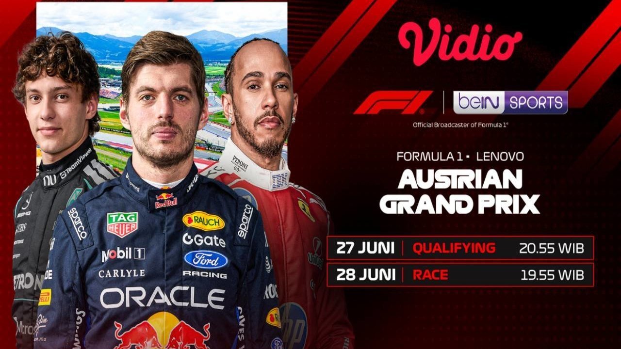 Jadwal Formula 1 Lenovo Austrian Grand Prix 2026 Streaming Hanya di Vidio