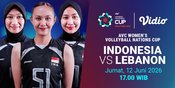 Saksikan AVC Women's Volleyball Cup 2026: Indonesia vs Lebanon di Vidio