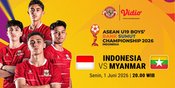 Link Nonton Siaran Timnas Indonesia U-19 vs Myanmar di Indosiar dan Vidio