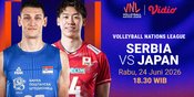 Siaran Langsung Volleyball Nations League (VNL) 2026 - Serbia vs Jepang di Vidio