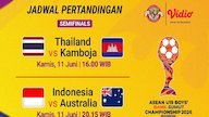 Jadwal ASEAN U19 Boys Championship 2026 (AFF U19) - Semifinal di Vidio Jadwal ASEAN U19 Boys Championship 2026 (AFF U19) - Semifinal di Vidio