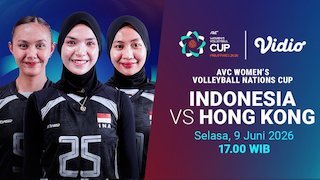 Nonton Indonesia vs Hong Kong: AVC Women's Nation Cup 2026 di Vidio Nonton Indonesia vs Hong Kong: AVC Women's Nation Cup 2026 di Vidio