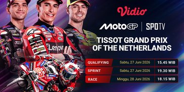 MotoGP Grand Prix of Netherlands 2026: Sirkuit Legenda Sudah Menanti Saksikan di Vidio MotoGP Grand Prix of Netherlands 2026: Sirkuit Legenda Sudah Menanti Saksikan di Vidio