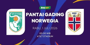 Prediksi Piala Dunia 2026: Pantai Gading vs Norwegia 1 Juli 2026