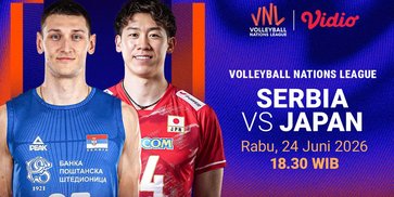 Siaran Langsung Volleyball Nations League (VNL) 2026 - Serbia vs Jepang di Vidio Siaran Langsung Volleyball Nations League (VNL) 2026 - Serbia vs Jepang di Vidio