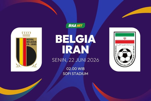 Jadwal Siaran Langsung dan Live Streaming Piala Dunia 2026 Belgia vs Iran