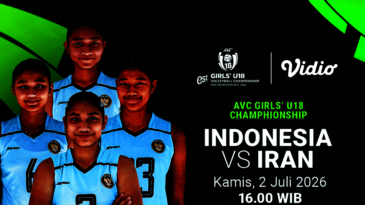 Nonton AVC Girls U18 Volleyball Championship - Indonesia vs Iran: Peluang Menuju Semifinal di Vidio Nonton AVC Girls U18 Volleyball Championship - Indonesia vs Iran: Peluang Menuju Semifinal di Vidio