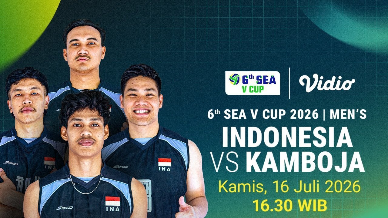 SEA V Cup Men - Indonesia vs Kamboja: Bidik Kemenangan di Laga Awal Hanya di Vidio