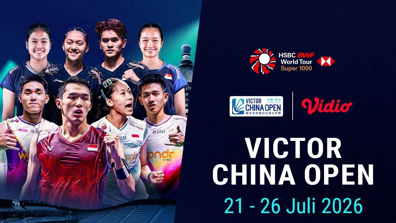 Jadwal Streaming Victor China Open 2026: Adu Kekuatan Pemain Elite di Vidio