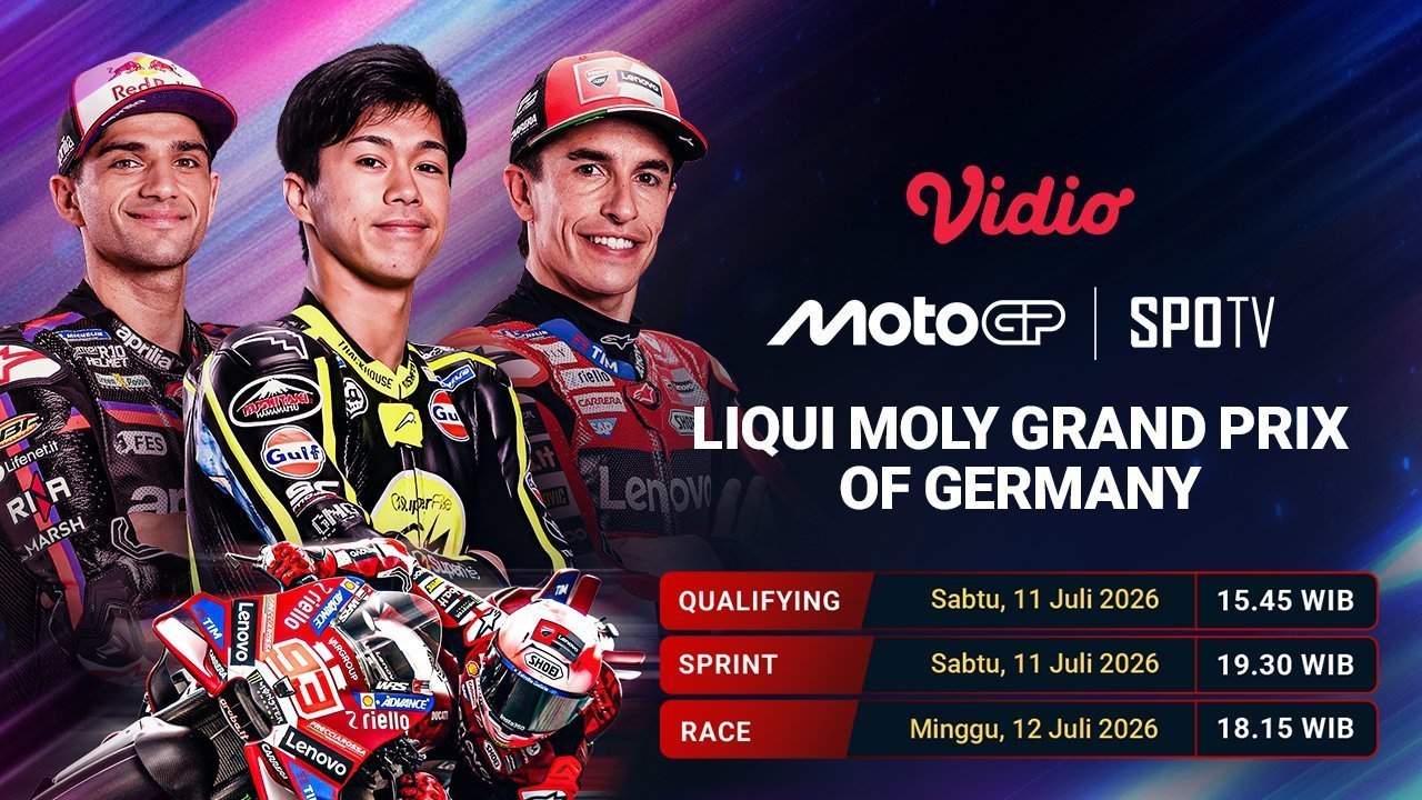 Jadwal Live Streaming MotoGP Liqui Moly Grand Prix of Germany 2026 Hanya di Vidio