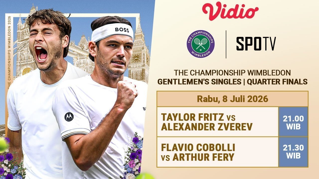ATP Wimbledon 2026 Quarterfinal: Penuh Tantangan dan Kejutan! Saksikan di Vidio