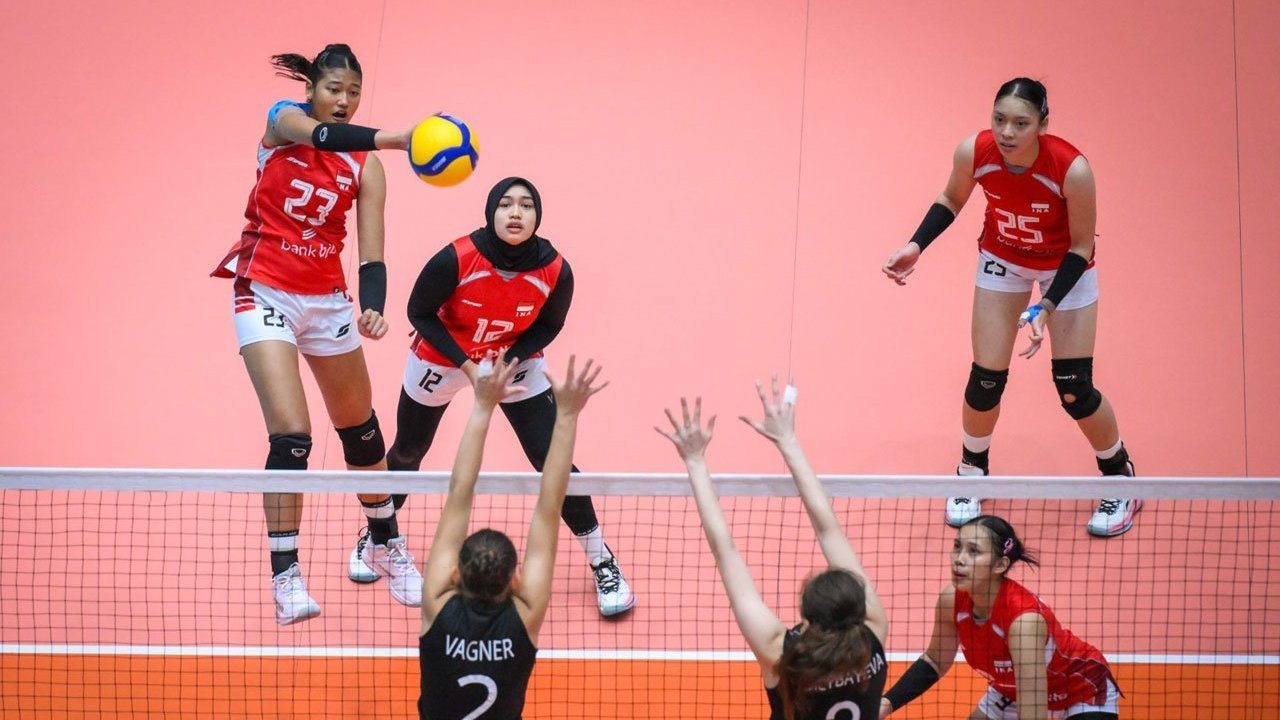 Sempat Unggul 12-9 di Set Penentuan, Timnas Voli Putri Indonesia U-18 Gagal Taklukkan Kazakstan