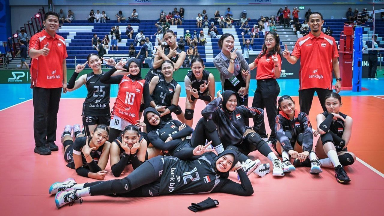 Kalahkan Filipina, Tim Voli Putri U-18 Indonesia Tantang Thailand di Perempat Final AVC 2026