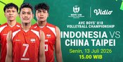 Indonesia vs China Taipei - AVC Boys U18 2026: Adu Strategi Tim Pemburu Kemenangan di Vidio