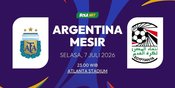 Prediksi Piala Dunia 2026: Argentina vs Mesir 7 Juli 2026