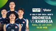 SEA V Cup Men - Indonesia vs Kamboja Leg Kedua Saksikan Siaran Langsung Hanya di Vidio