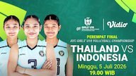 AVC Girls U18 Volleyball Championship Quarterfinal: Dukung Srikandi Muda vs Thailand di Vidio