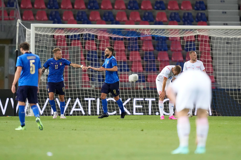 Italia Menang Telak 4-0 di Laga Uji Coba Lawan Rep Ceko